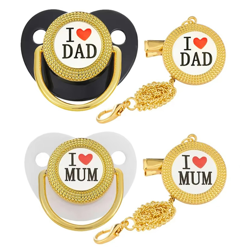 Baby Products Newborn - I Love Mum Dad Baby Pacifier