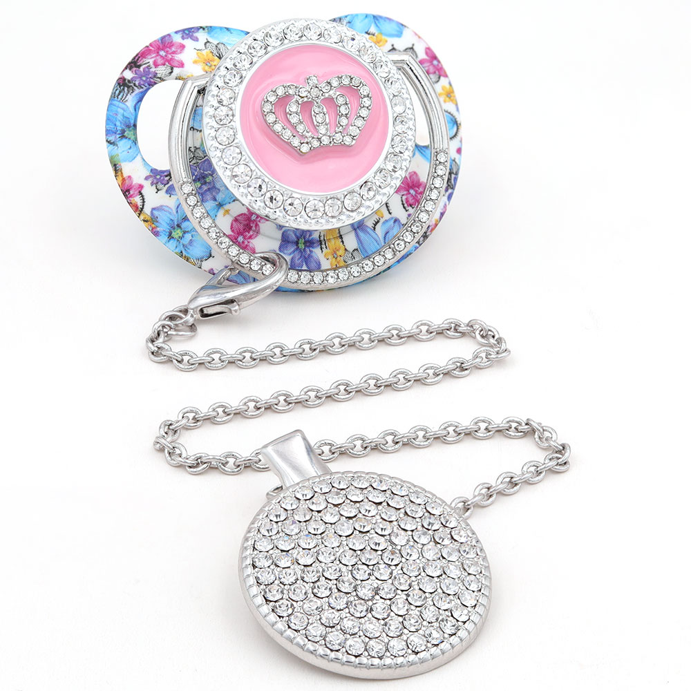 Baby Products Newborn - Pacifier Clip Silver Corwn Pacifier Beads