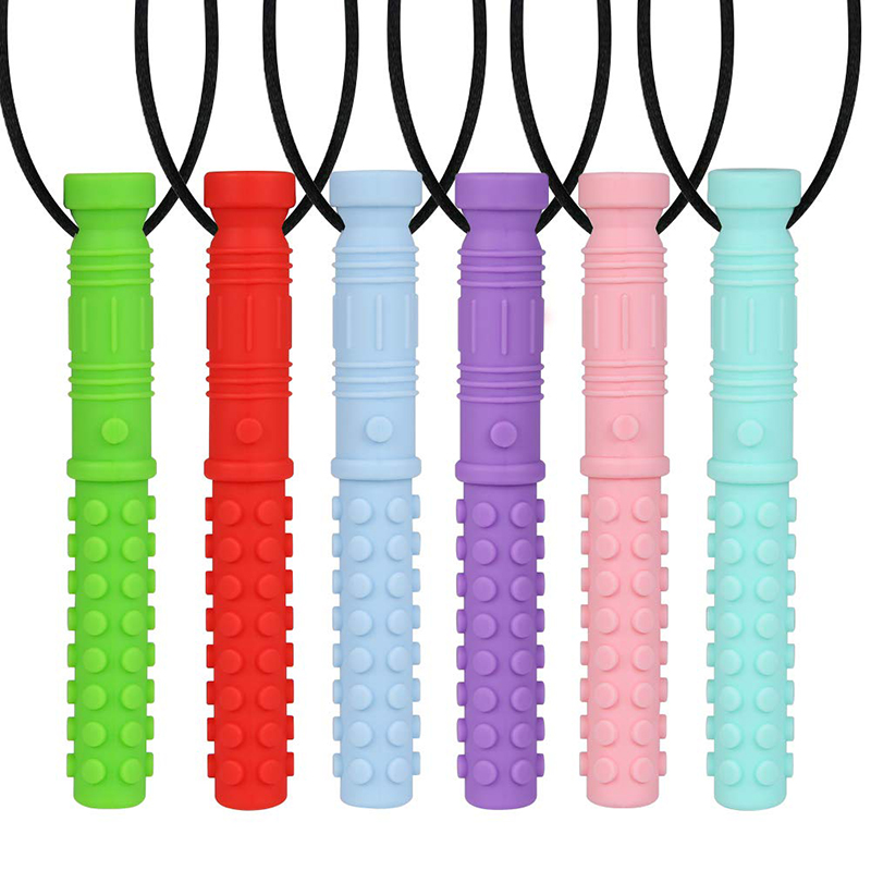 Baby Products You Need - 6PCS Silicone Texture Chew Necklace Baby