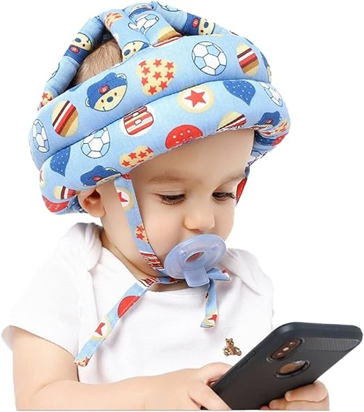 Baby Walker Anti-Fall Hat, Adj - Infant Head Protector 评论和价格