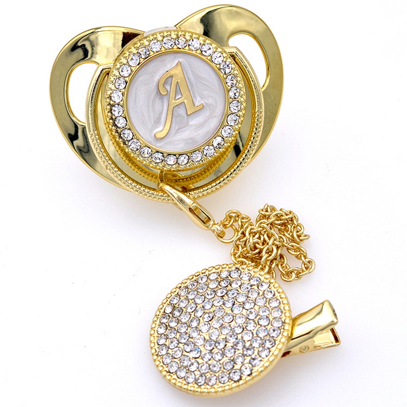 Pacifier Beads And Clips Gold  - Baby Products Newborn 评论和价格