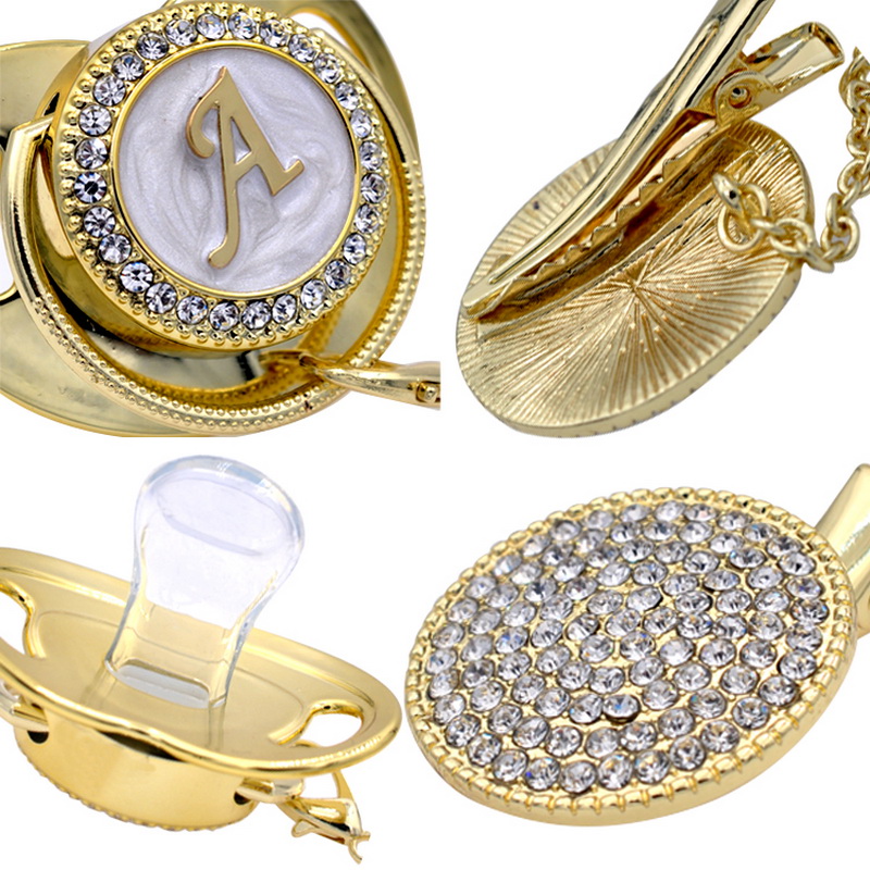 Pacifier Beads And Clips Gold  - Baby Products Newborn 评论和价格