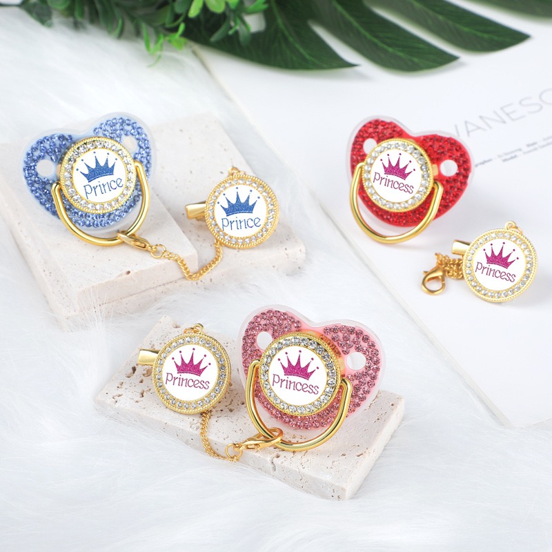 Luxury Crown Pacifier Clip Cha - Baby Products Newborn 评论和价格
