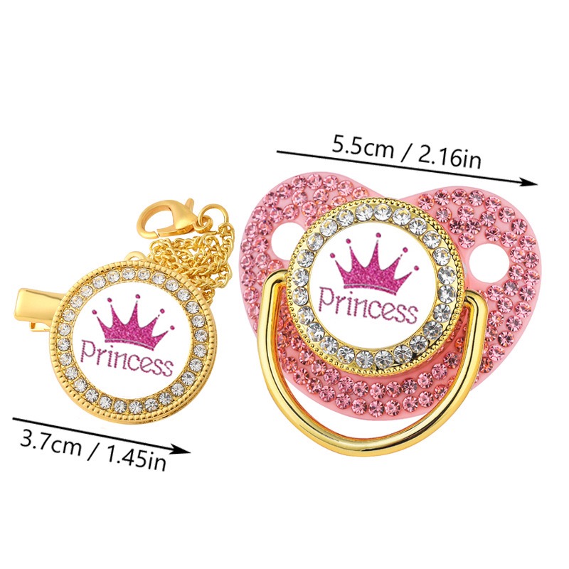 Luxury Crown Pacifier Clip Cha - Baby Products Newborn 评论和价格