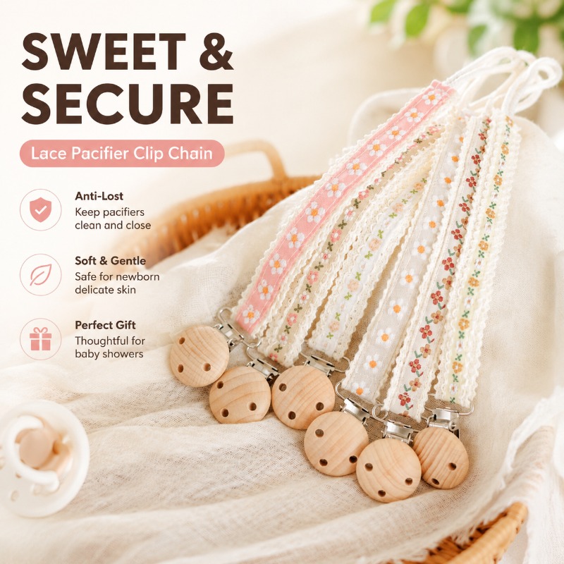 Lace Pacifier Clip Chain for N - Baby Products Newborn 评论和价格